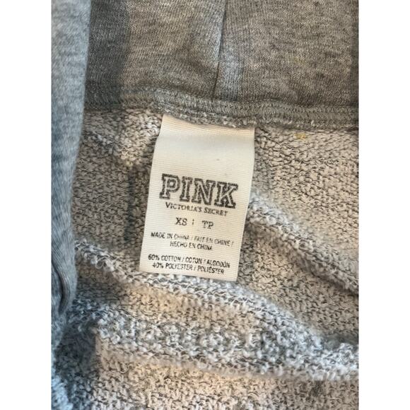 Victorias Secret Pink Graphic Limited Edition Sequined Hood Velour Hoodie SZ XS - Picture 5 of 6